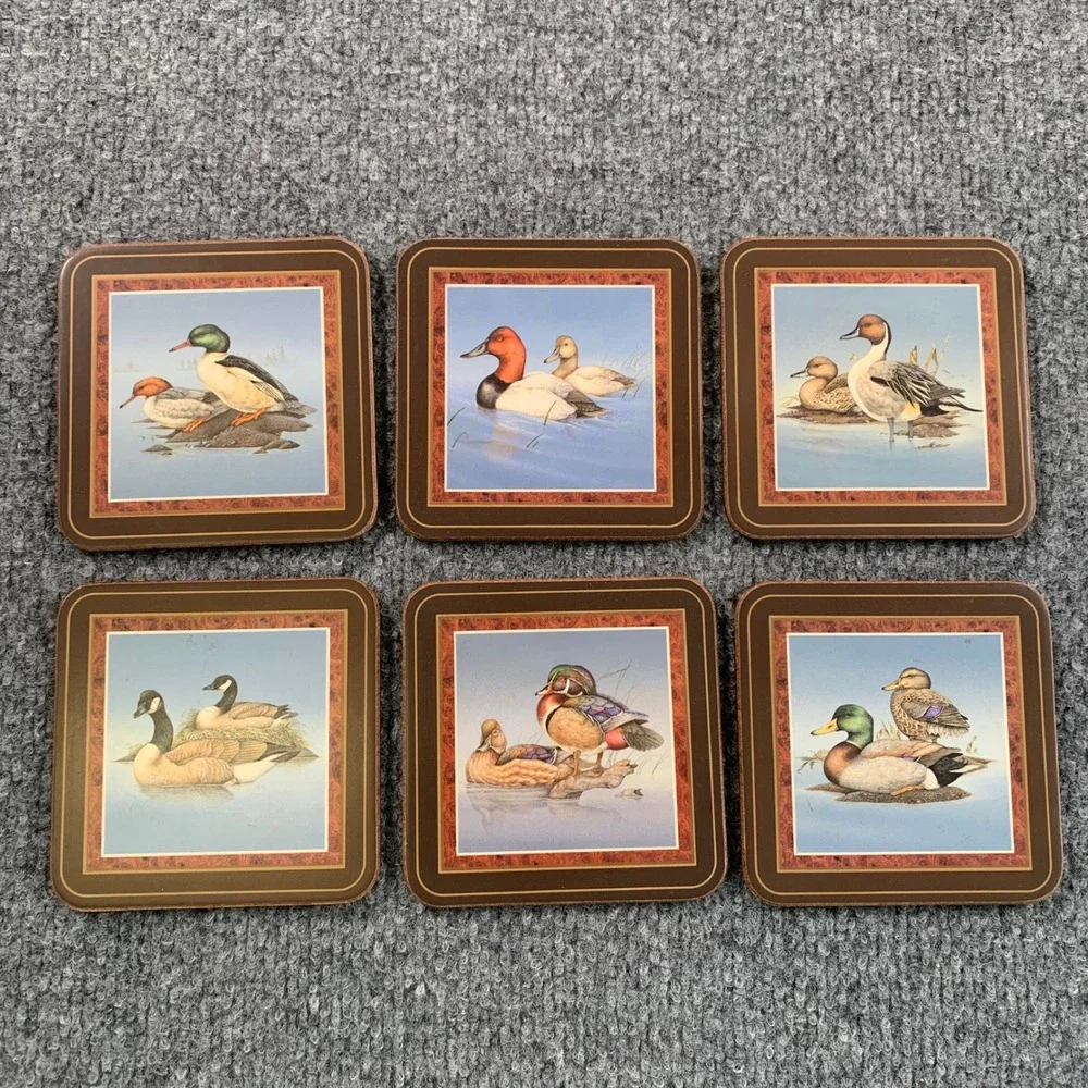 Pimpernel Duck Waterfowl Placemats‎ & Coasters Set Cork Backed Vintage England